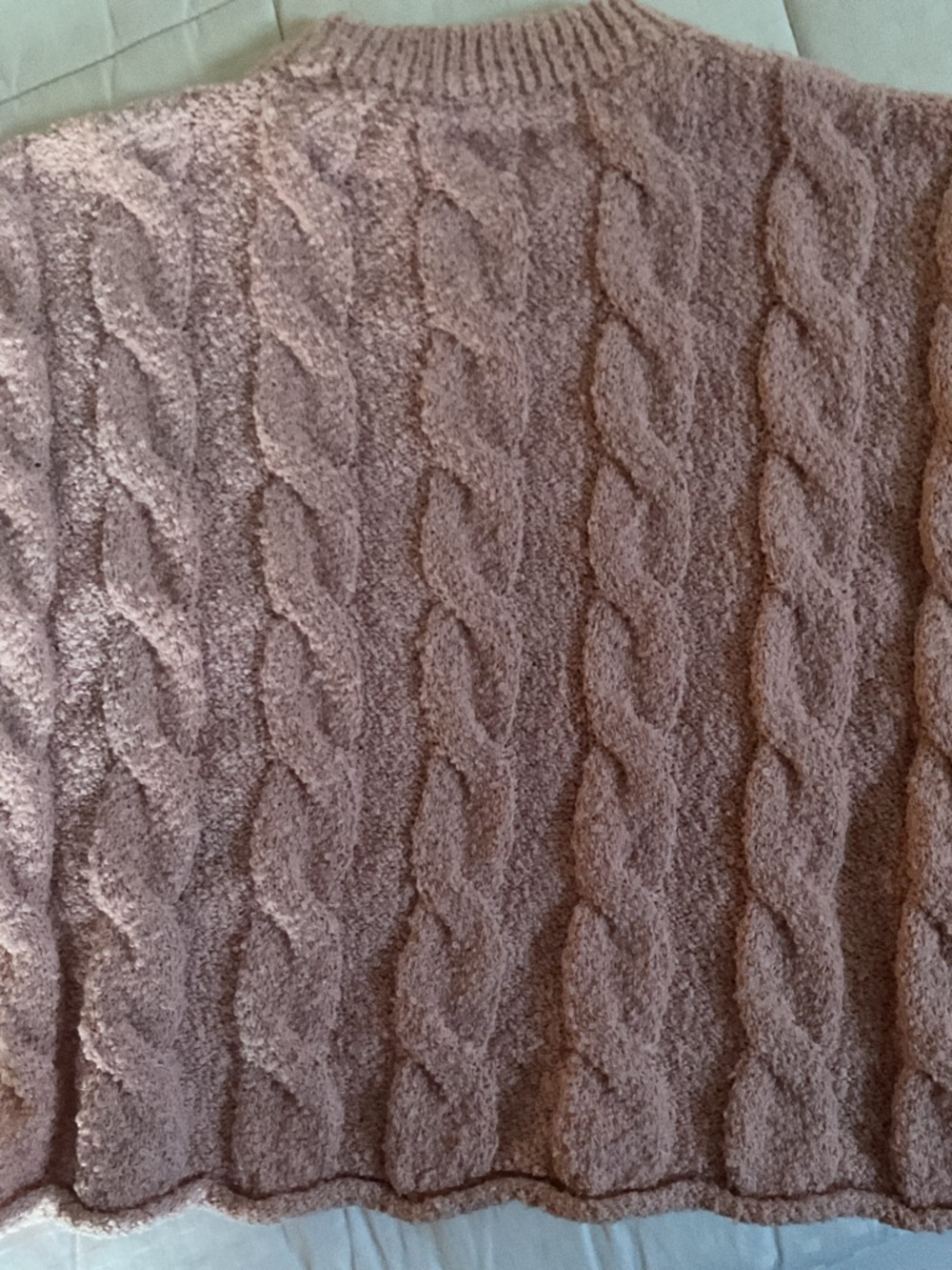 ZARA Pink Cable Knit Crewneck Sweater Vest - Picture 5 of 5